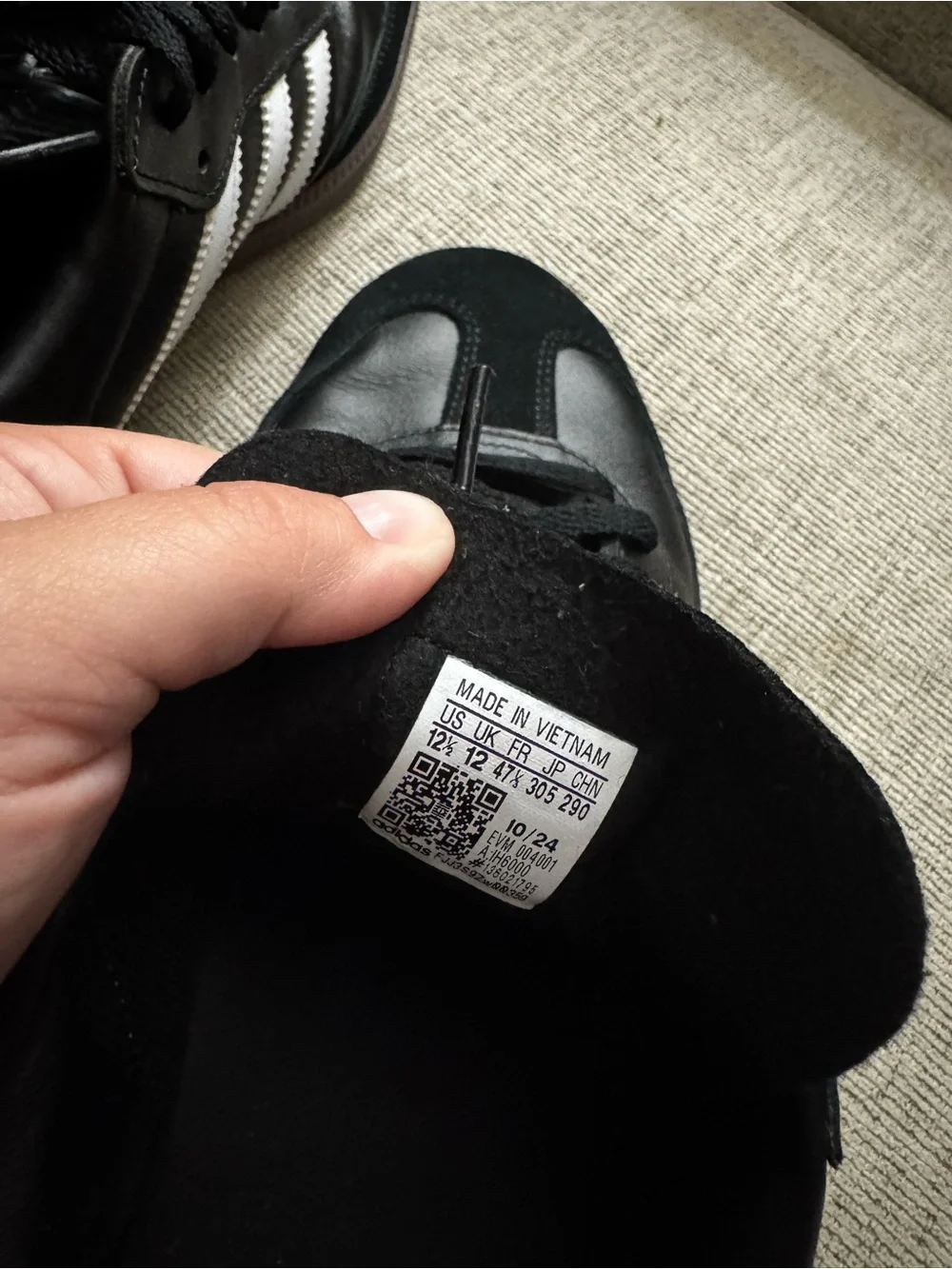 adidas Black and White Samba Sneakers